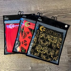 3 pairs of XL Ethika MId Fit men’s boxers